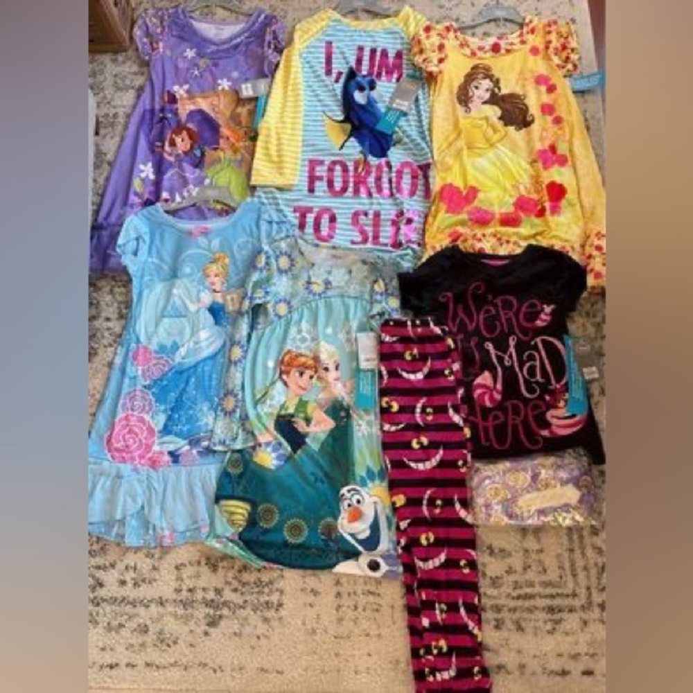 Bundle Disney Pajamas size 5/6 all NWT